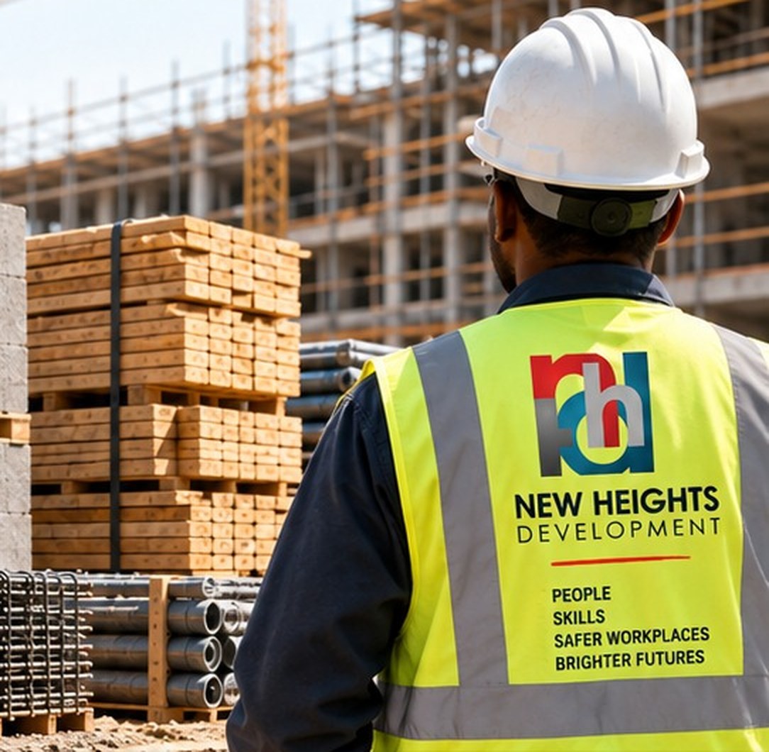 NHDT-branded safety officer on a construction site